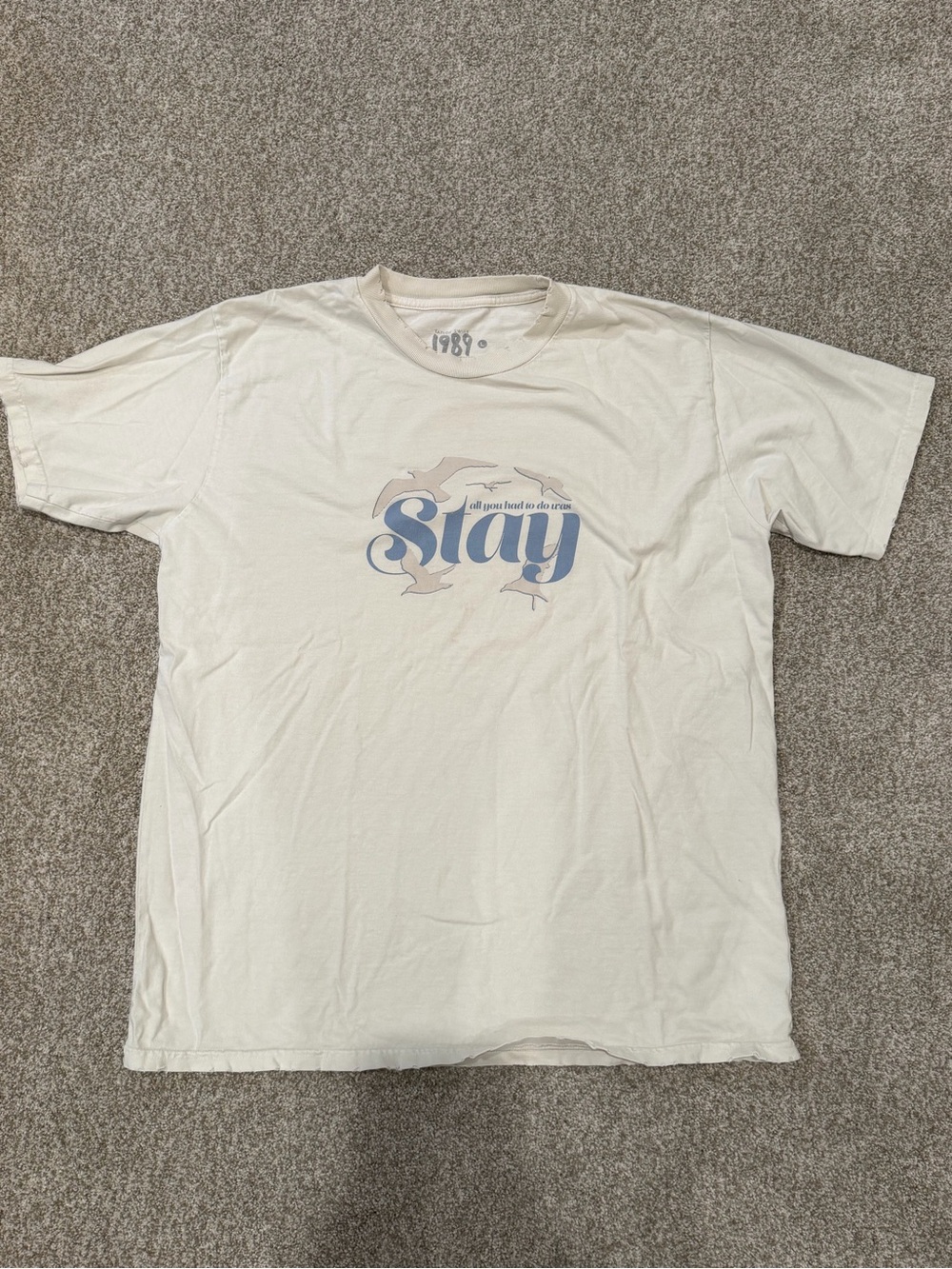 TAYLOR SWIFT Graphic Short Sleeve Tee - Cream/Blue
